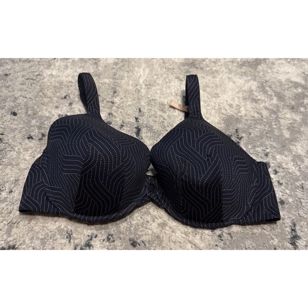 Ambrielle Black Everyday Full Coverage Bra Smooth Cup Support Sz 42D New